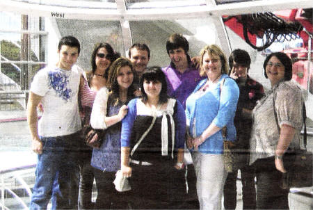 Wallace students enjoying their flight on the London Eye during the recent Sixth Form trip.