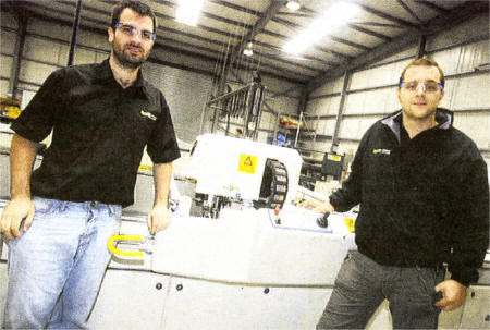 Smiley Monroe Production Managers DecIan McGrady and Peter Blair beside some of the company's new Equipment. US3308-122A0 Picture By: Aidan O'Reilly