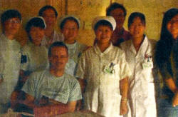 Alan in China with some of the hospital staff.