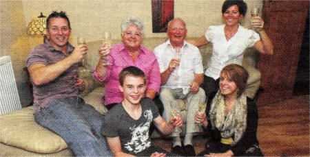Kathleen, second left, with the rest of the family and mum Siobhan, back right.