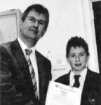 Declan Robinson who presented the 650 signature Save the Children Child poverty petition to Lagan Valley MP Jeffrey Donaldson.
