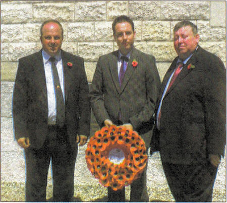 The Lisburn councillors lay a wreath.