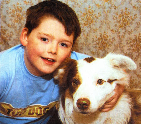 Crawford McCartney with his dog Ace.