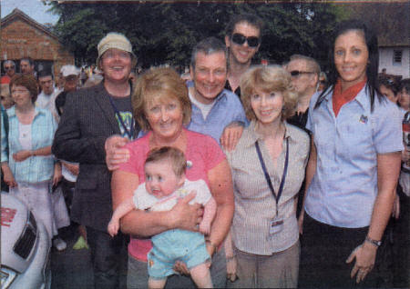 Dunmurry lady Carol Shaw along with her grand daughter Emily met the stars from ITV's Emmerdale recently at theEmmerdale Extravaganza Event held at the Ulster Folk and Transport Museum at CuKra. Pictured with them are cast members, from left, Paddy Kirk, (played by Dominic Brunt), Ashley Thomas (played by John Middleton), Marlon Dingle, (played by Mark Charnock) and Diane Sugden (played by Elizabeth Estensen.). Also pictured is Clare Livingstone of Flybe, the airline partner for the event.