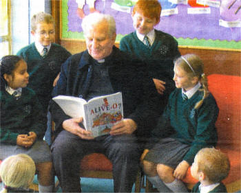 Father Eamonn McGorrian, the school Chaplin, attends to the pastoral needs of pupils and staff and plays an active role in the sacramental preparation of the children.