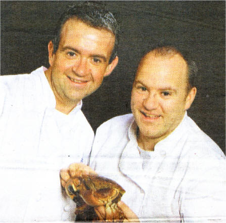 Masterchef runner-up Jonny Stevenson and Stephen Jeffers.