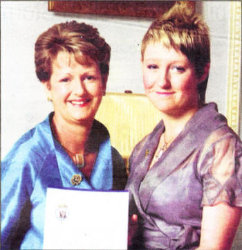 Laura with her mum Jayne at the recent Duke of Edinburgh Gold Award Ceremony held at Hillsborough Castle.