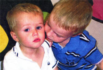 Sam with his brother Callum.