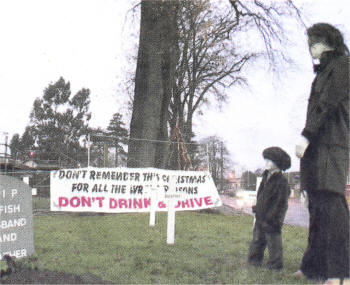 At the entrance of the army's headquarters in Lisburn