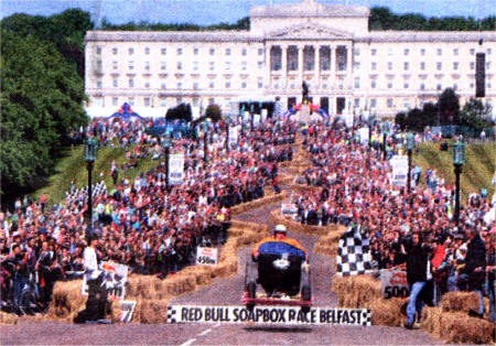 A crowd of up to 40,000 enjoyed the Red Bull Soapbox Race at the Stormont Estate on Sunday May 25.