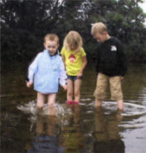 Jacob, Abi and Dawson found more than they expected when they went out in Lurganure at the weekend.