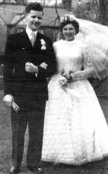 Sally and George on their Wedding Day on March 19 1958.