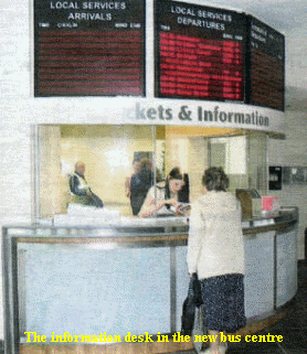 The information desk in the new buscentre