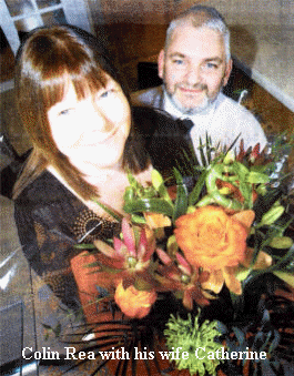 Colin Rea with his wife Catherine at home on Valentines Day. US0808-102A0 Picture by Aidan O'Reilly