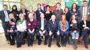 Visitors from Sweden, Spain and Belgium at Downshire Primary School taking part in a Comenius Visit. U54309-122A0 Picture By: Aidan O'Reilly