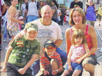 Josh with his family, dad Joe, mum Julie, brother Adam and sister Jodie.