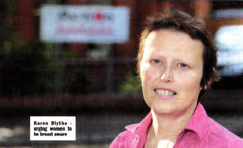 Karen Blythe - urging women to be breast aware