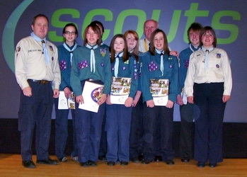 Members of 6th Lisburn Scout Troop pictured at the award ceremony held in Craigavon Civic Centre last Friday evening (9th January) 