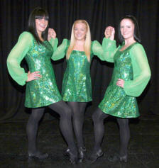 L to R: Grainne Clarke, Laura Jane McCartan and Donna Feeney (The Irish Dancing Divas).