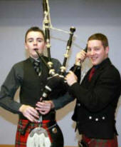 Ballycoan piper Jamie Walker tunes up prior to taking part in the ‘Junior Piper’ competition.