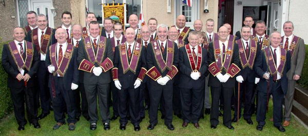 Apprentice Boys of Derry (Campsie Club) Dunmurry Branch pictured prior to leaving for the Relief of Derry commemorations last Saturday.