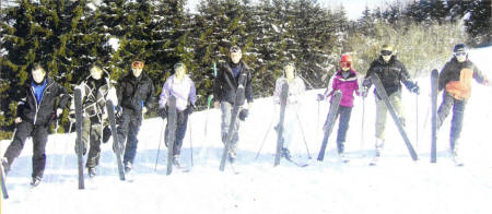 Students on the slopes