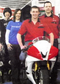 Joy from MotoTech, Leonne Make A Wish, Gareth Evans Clubmans Racers and Brian Jones MotoTech Proprietor.