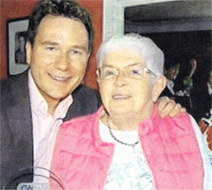 Moira woman May Brown with GMTV's Richard Arnold