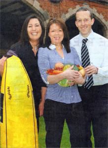 Dr Ian Wallace, who is from Lisburn, with Claire McEvoy, a state registered dietician (left) and Dr Michelle McKinley (centre), who are hoping local people will take part in a new research study which will examine the link between fruit and vegetable intake and insulin resistance.