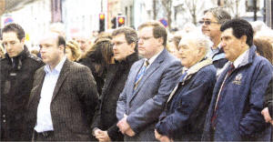 Lisburn councillors attended the Silent Vigil.