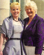 Janet with Dame Mary Peters after she received the Freedom of The City. Mary is also a Freeman of Lisburn.