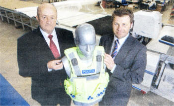 Terry McCartney, left, Global Armour's chairman, with Kenton Hilman of Ulster Bank