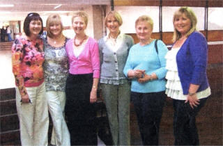 Past pupils with past staff at Dunmurry High School. Linda Ballard (Armstrong), Debra Kilpatrick (Robinson), Pat Ireland (Crawford), Audrey Shanks (Pepper), Betty Poots (Jefferson), Lisa Miskimmon (Turkington).