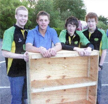Hillhall Young Farmer's Club members Robert Preshaw, Chris Gill, Alexander Sleator and William Taylor