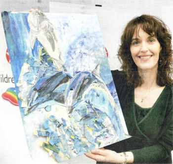 A painting entitled 'Dolphins Leaping' by 17-year-old Lisburn girl Orlagh Gillen was one of the entries to catch the eye of competition co-ordinator Anne-Marie Barnes during the judging of entries for this year's 55th Texaco Children's Art Competition.