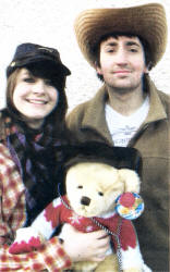 Niamh McGowan as Calamity Jane and Raymond Walsh as Wild Bill Hickock with their new Harrods mascot