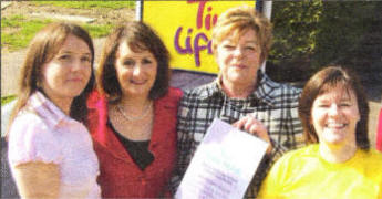 April Gale and Karen Thompson from Baby Maids, and Deirdre Brady and Valerie Cromie from TinyLife.