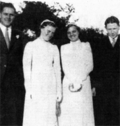 Robert and Selena Black on the right of the photograph with Selina's sister Annie and the couple's friend Brian Magee on the left. 