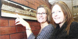 Sisters and former pupils Yvonne Goudy and Linda Tucker (both nee Darragh), looking to see if they can find themselves on an old panaromic picture. US0509-507cd