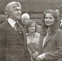 Launching of the De Lorean car factory at Dunmurry in October 1978 were John and Christina De Lorean. Pic by Pacemaker Press.
