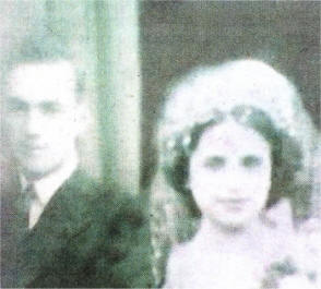 Brendan and Thelma Burns on their wedding day in 1949.