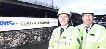 Eamonn Sweeney of Farrans and Leo Martin of Grahams during the improvements to the Westlink.