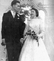John and Joan Madden pictured on their wedding day in 1959 at Victoria Hall Belfast.