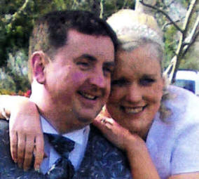 Reverend Alan Matchett with his wife Lisa on their wedding day.
	