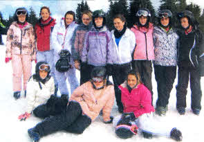 Some of the pupils from Fort Hill College who went skiing in Bulgaria.
