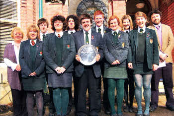 School pupils and staff who participated in the Model United Nations conference in Edinburgh during which they were awarded Best Delegation among schools from across Europe and the Middle East.
	