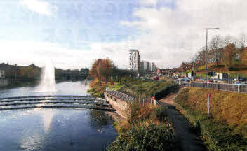 How the Lisburn skyline would look after the Laganbank development.