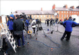 The scene at Hillsborough Castle during the crucial talks this week. US0410-108A0