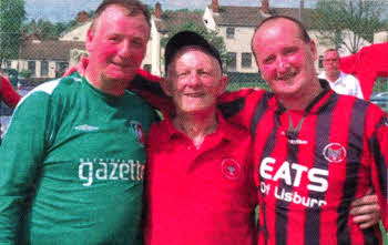 Gary and Paul Blacklege with dad Arthur.
	