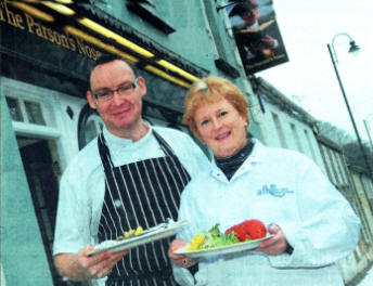 Danny Millar local chef with Dr Margaret Patterson AFBI microbiologist and lead scientist